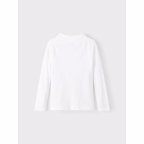 NAME IT Langærmet Polo Ranes Bright White